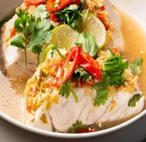 Steamed Fish with Chili Garlic Sauce